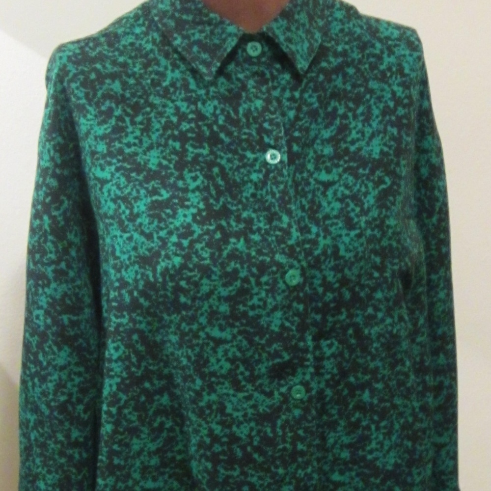 Vintage 80's Express Rayon Shirt Oversized  M L